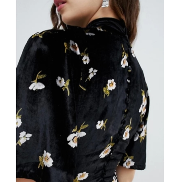 Free People Be My Baby Velvet Skater Mini Dress - Picture 3 of 12